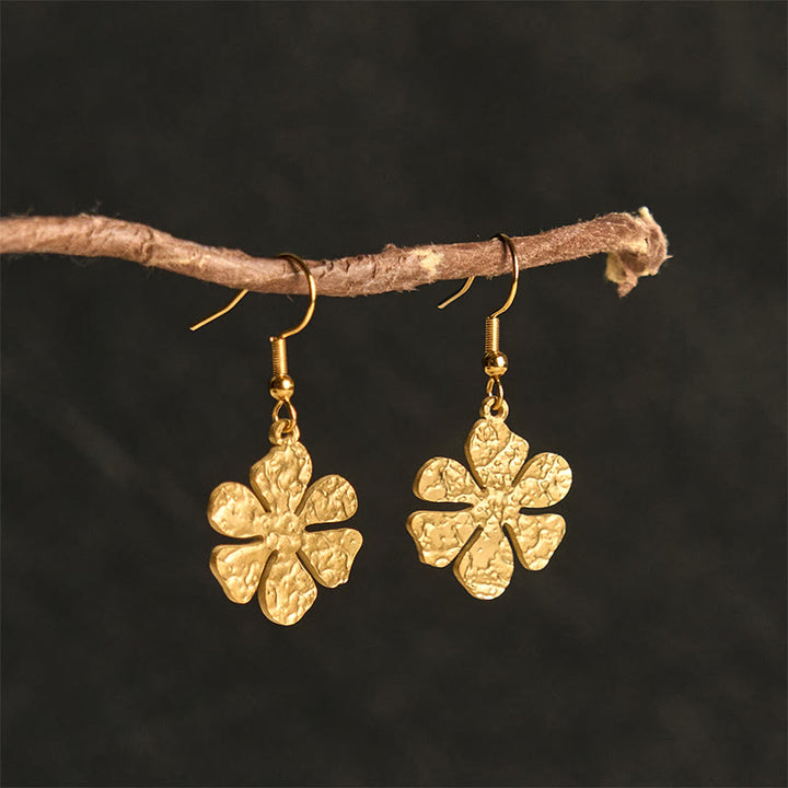 Buddha Stones Elegant Titanium Steel Balance Hammer Marks Earrings - image 7