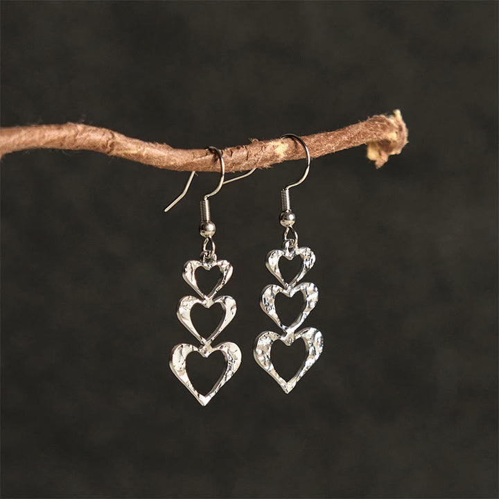 Buddha Stones Elegant Titanium Steel Balance Hammer Marks Earrings - image 14