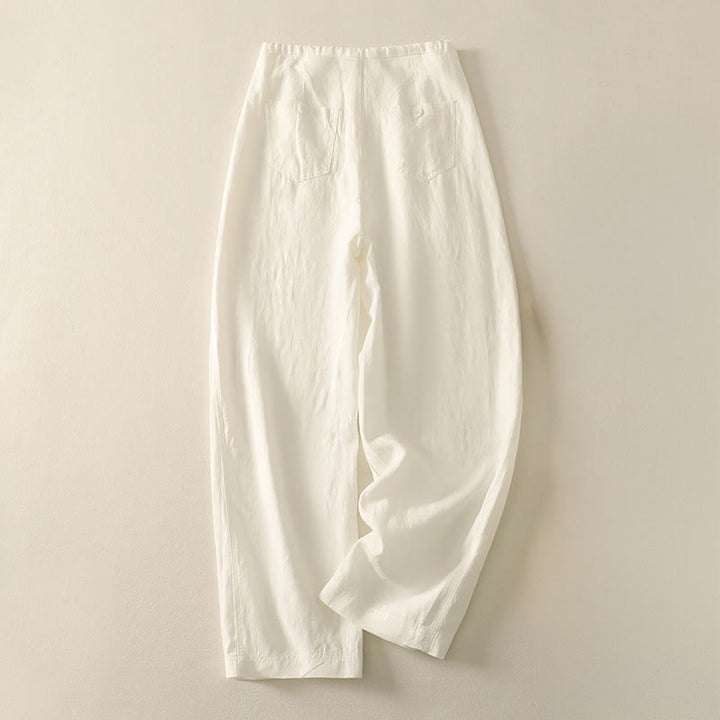 Buddha Stones Casual Plain Rope Women's Cotton Pants With Pockets - Linen - US8-10,UK/AU12-14,EU40-42 (2XL) - image 5