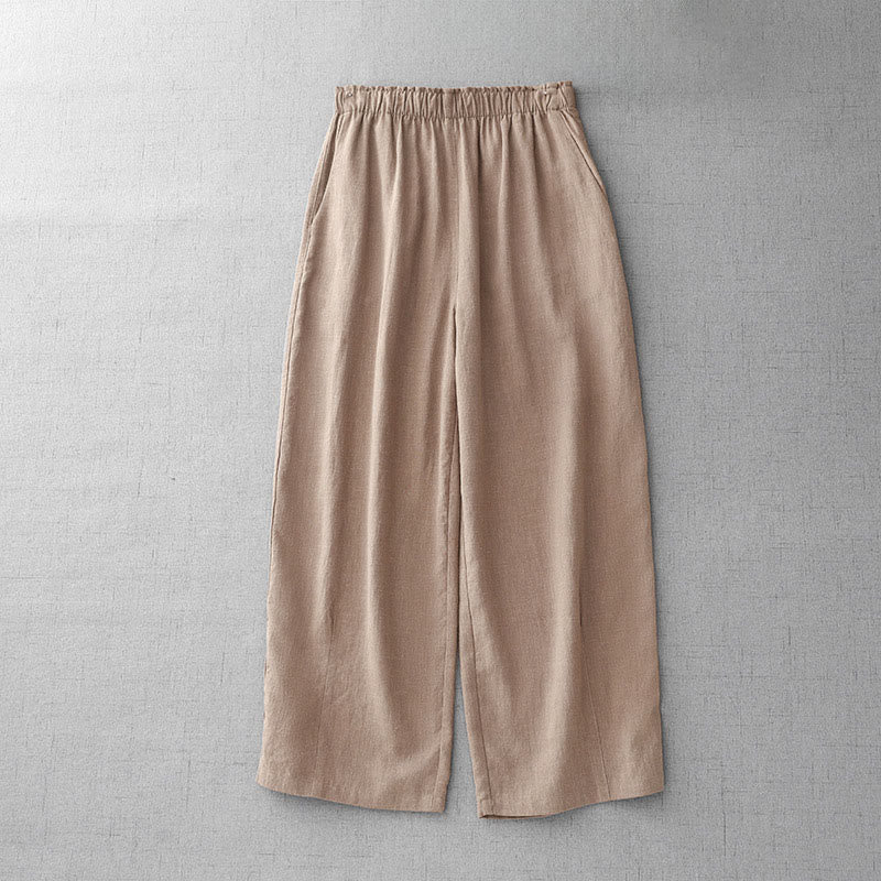 Buddha Stones Casual Plain Rope Women's Cotton 7-8 Length Pants With Pockets - PeachPuff - US8-10,UK/AU12-14,EU40-42 (2XL) - image 16