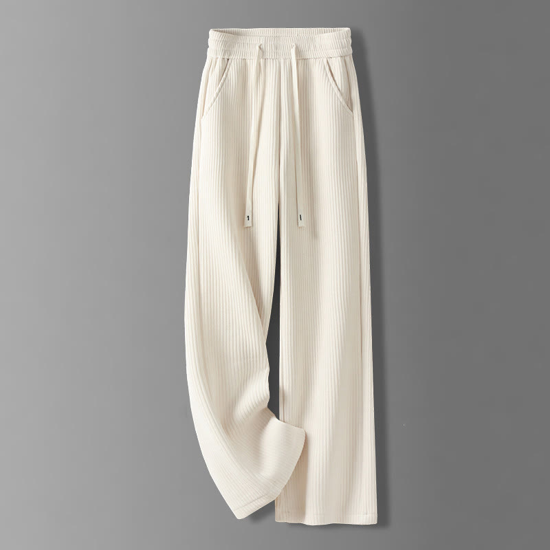 Buddha Stones Casual Corduroy Cotton-padded Women's Cotton Pants With Pockets - FloralWhite - US12,UK/AU16,EU44 (3XL) - image 1