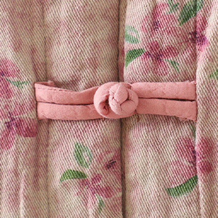 Buddha Stones Women's Print Flowers Frog-button Long Sleeve Polyester Jacket With Pockets - image 14