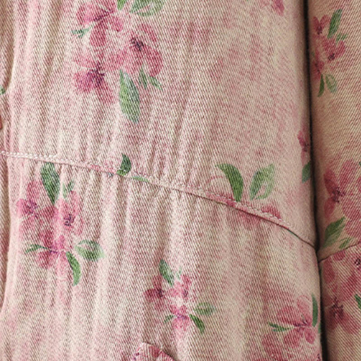 Buddha Stones Women's Print Flowers Frog-button Long Sleeve Polyester Jacket With Pockets - image 12