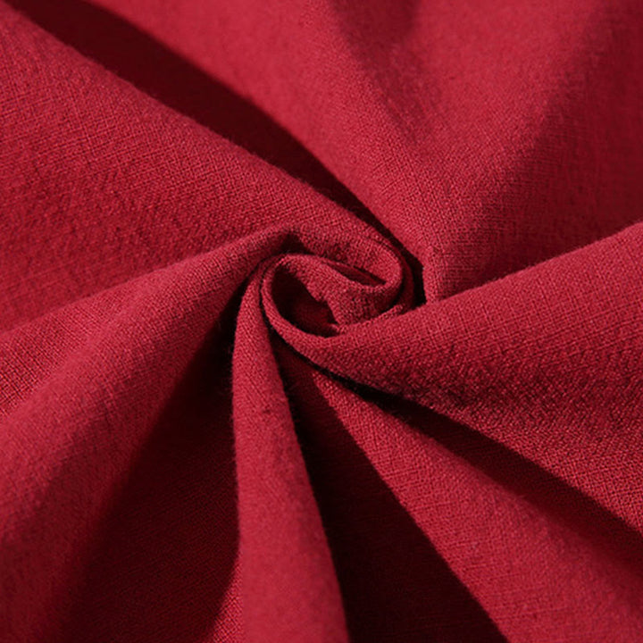 Buddha Stones Solid Color Lace-up Three Quarter Sleeve Open Front Jacket Men's Kimono - image 15