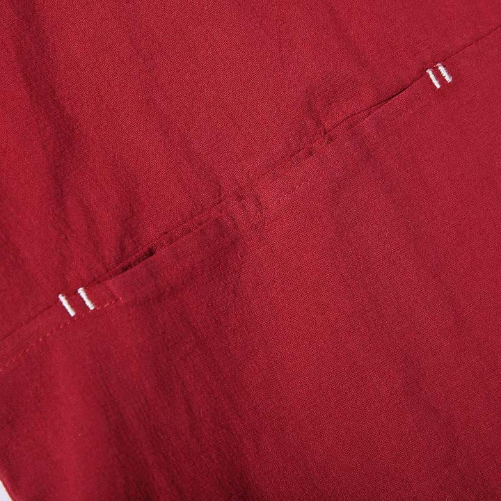 Buddha Stones Solid Color Lace-up Three Quarter Sleeve Open Front Jacket Men's Kimono - image 9