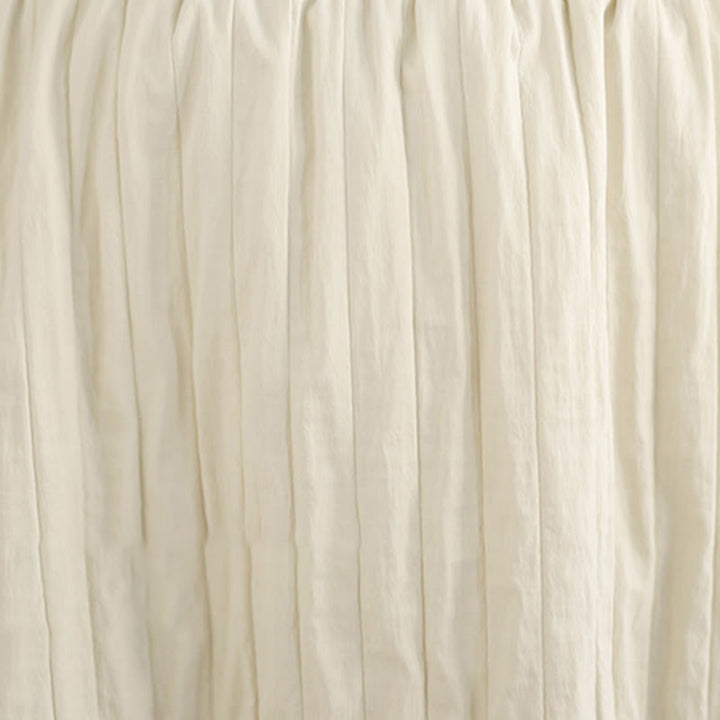 Buddha Stones Plain Pleats Design Elastic Waist Women's Thermal Skirt With Pockets - image 17