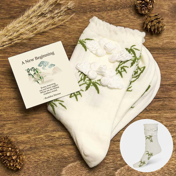 Buddha Stones "A New Beginning" Bamboo Micro Crew Women's Socks Includes Gift Message Card - White - One Size Fits Most (US 5.5-8.5,EU 36–40,UK/AU 3.5-6.5,AISA 23–25 cm) - With Message Card - image 21