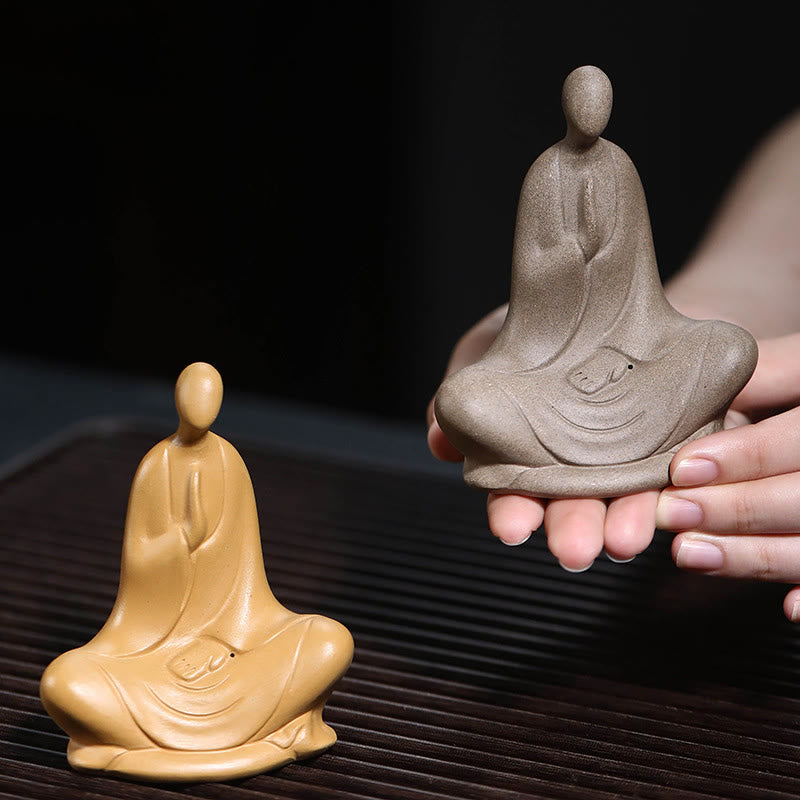 Buddha Stones Formless Buddha Prayering Ceramic Statue Zen Home Decoration 5*2.5*5.3cm - image 10