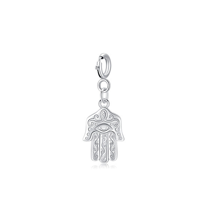 925 Sterling Silver Evil Eye Hamsa Symbol Prosperity Luck Chain Necklace Pendant - HAMSA Silver(Pendant Only) - image 7