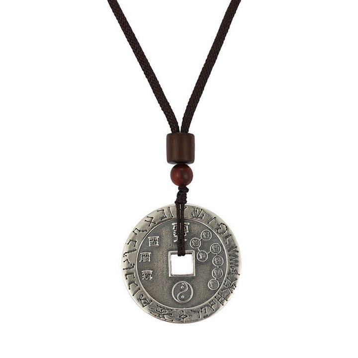 Buddha Stones Bagua Yin Yang Copper Coin Star Balance Energy Necklace Pendant - image 9