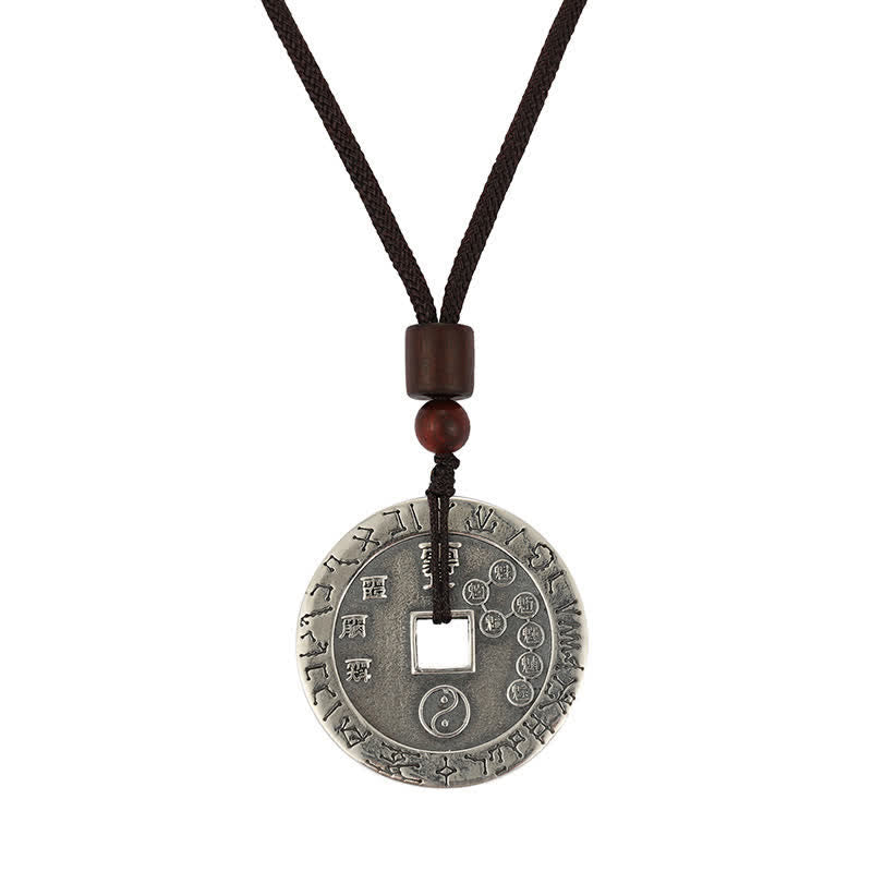 Buddha Stones Bagua Yin Yang Copper Coin Star Balance Energy Necklace Pendant - image 9