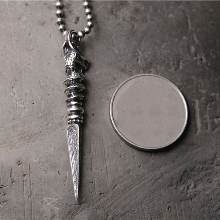 ❗❗❗A Flash Sale- Buddha Stones 925 Sterling Silver Year of the Dragon Design Dorje Vajra Protection Necklace Pendant - image 5