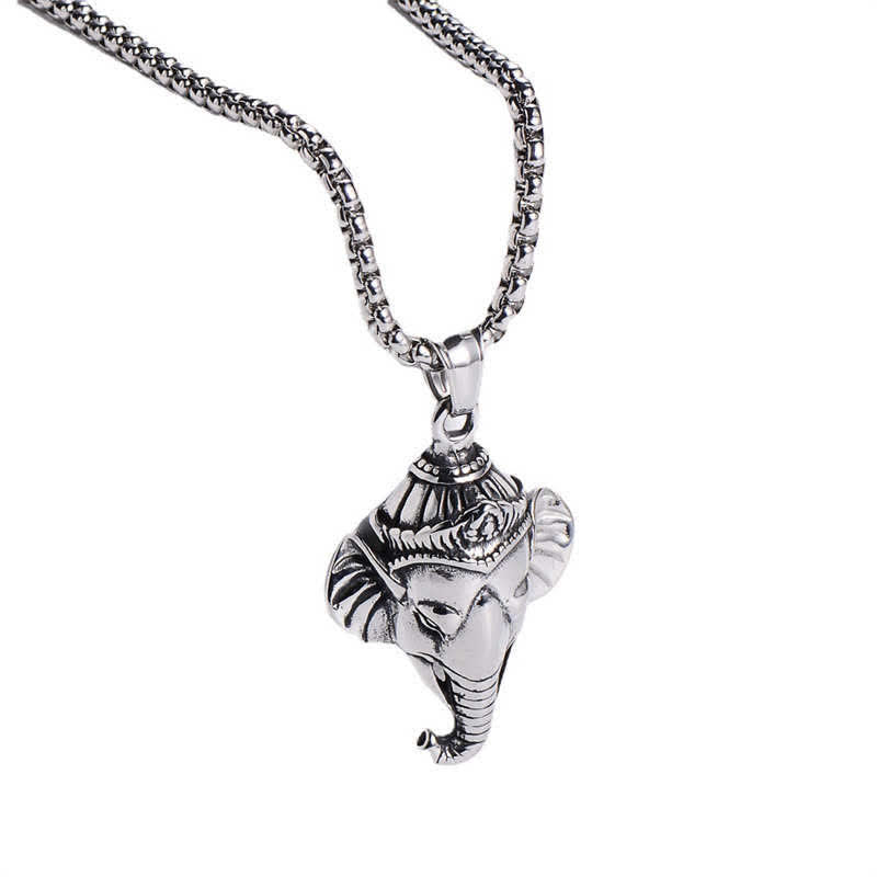 Ganesh Ganpati Elephant Titanium Steel Protection Pendant Necklace - image 5