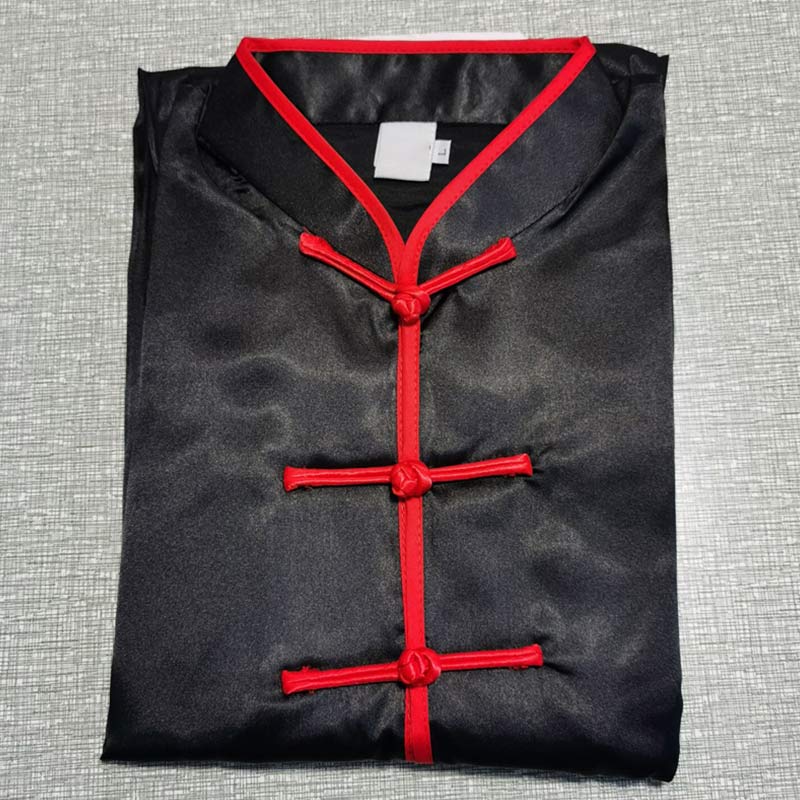 Simple Pattern Meditation Prayer Spiritual Zen Tai Chi Qigong Practice Unisex Clothing Set - Black + Red Edge - 2XL-FIT FOR US/UK/AU/EU-XL - image 29