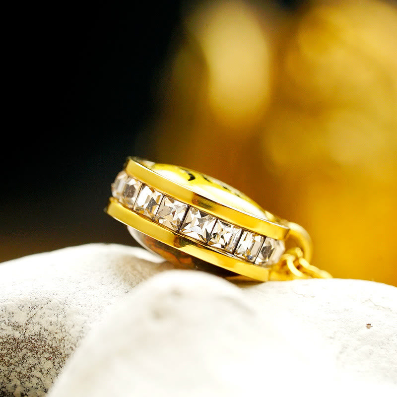 Buddha Stones Tibetan Yellow God Of Wealth Green Tara Buddha Serenity Titanium Steel Necklace Pendant - image 4