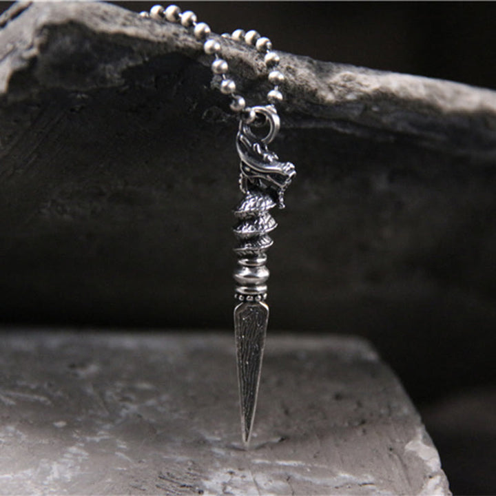 ❗❗❗A Flash Sale- Buddha Stones 925 Sterling Silver Year of the Dragon Design Dorje Vajra Protection Necklace Pendant - image 4