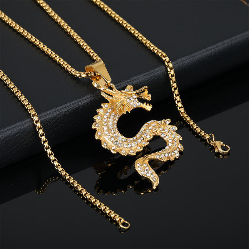 Buddha Stones Chinese Zodiac Dragon Zircon Protection Necklace Pendant - image 4