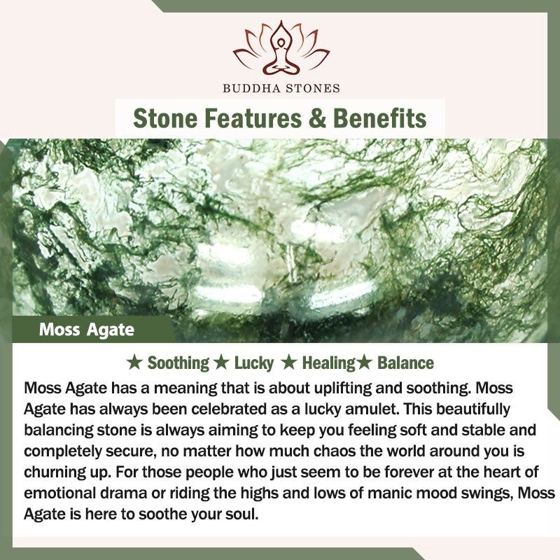 Buddha Stones Red Jasper Moss Agate Black Obsidian Crystal Copper Peace Couple Bracelet