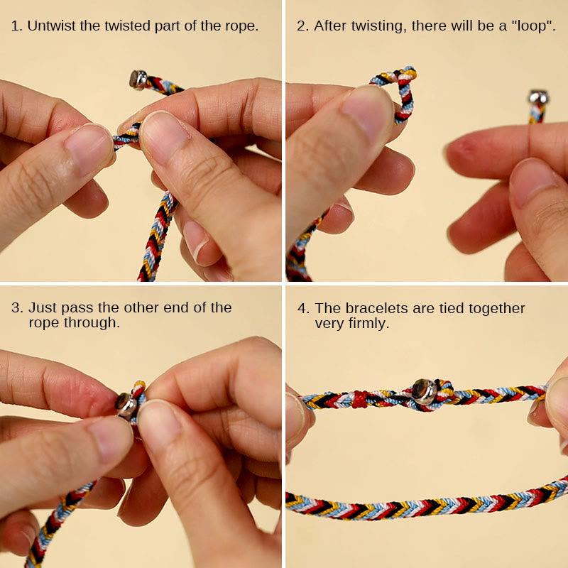 Buddha Stones Tibet Handmade Five Color Thread Protection Braid String Bracelet - image 10