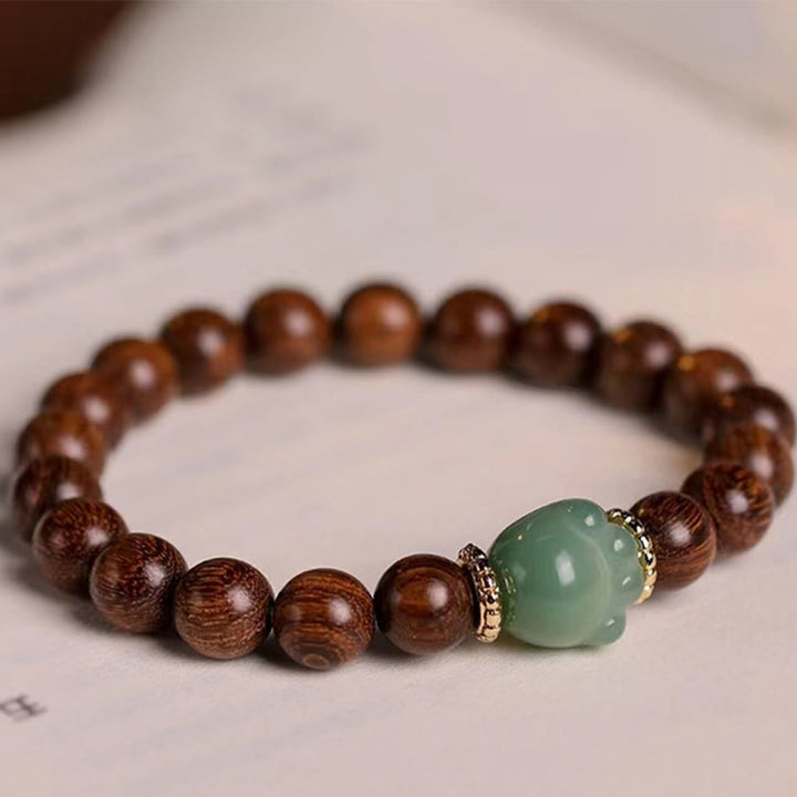 Buddha Stones Sandalwood Lovely Cat Paw Protection Bracelet - image 5