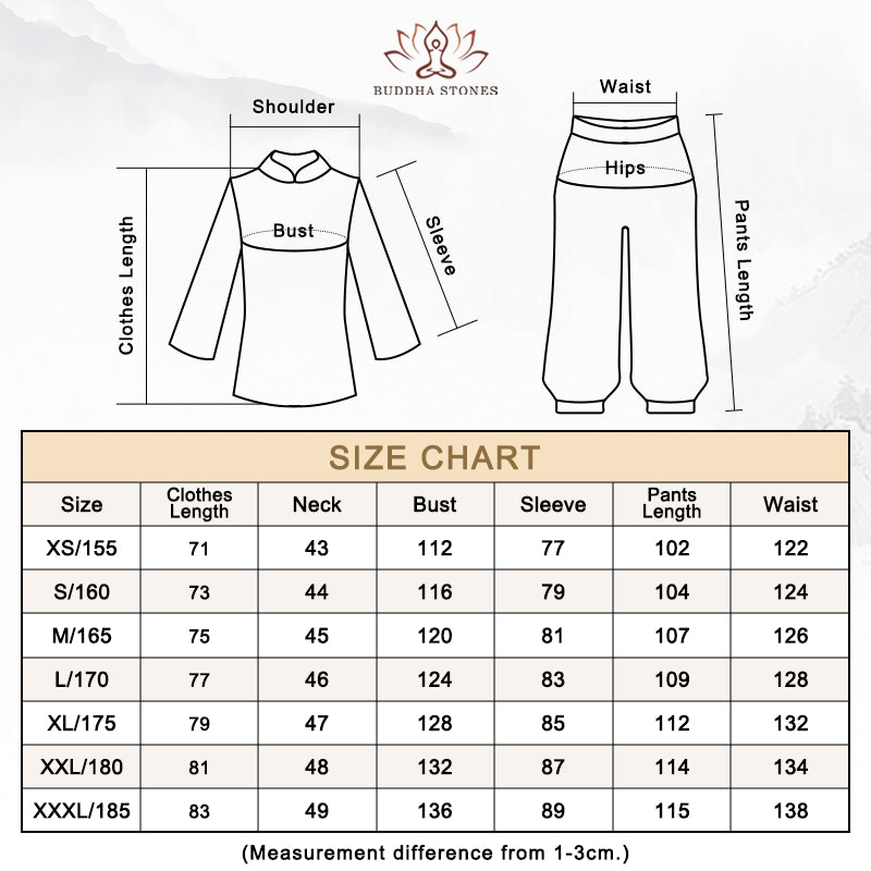 Simple Pattern Meditation Prayer Spiritual Zen Tai Chi Qigong Practice Unisex Clothing Set - image 30