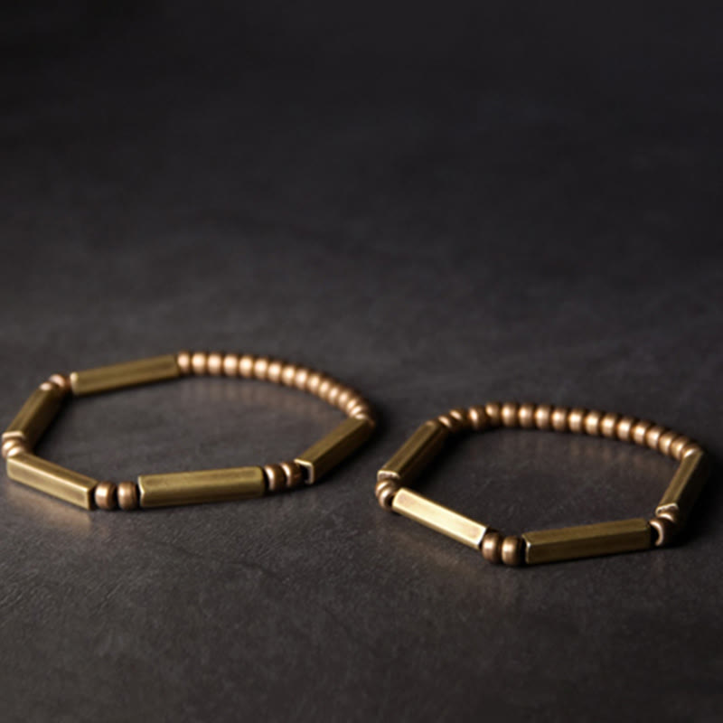 Tibetan Simple Design Copper Wealth Luck Bracelet - image 5