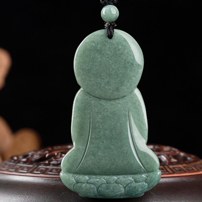 Buddha Stones Amitabha Buddha Jade Amulet Compassion String Necklace - image 7