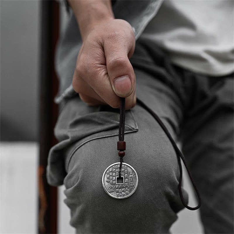 Buddha Stones Bagua Yin Yang Copper Coin Star Balance Energy Necklace Pendant - image 5
