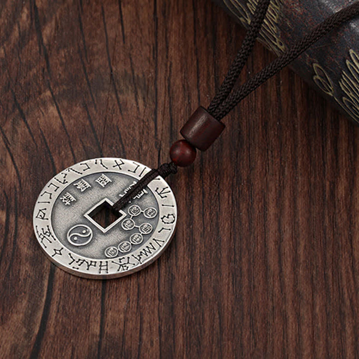 Buddha Stones Bagua Yin Yang Copper Coin Star Balance Energy Necklace Pendant - image 7