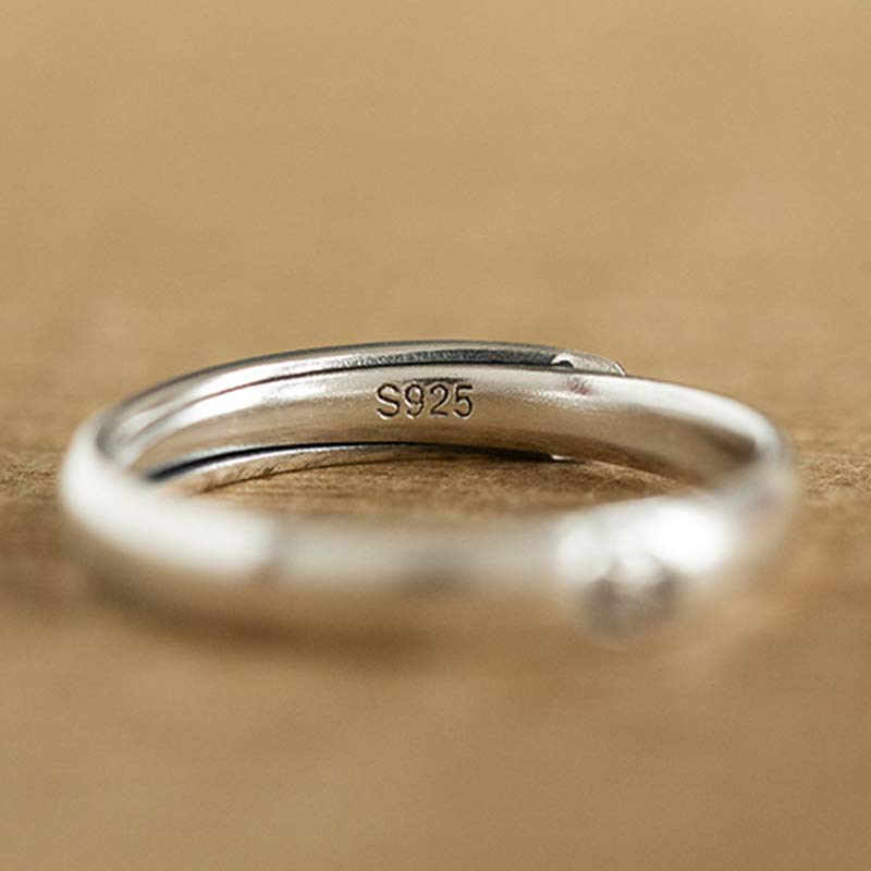 925 Sterling Silver Chinese Zodiac Natal Buddha Blessing Couple Ring