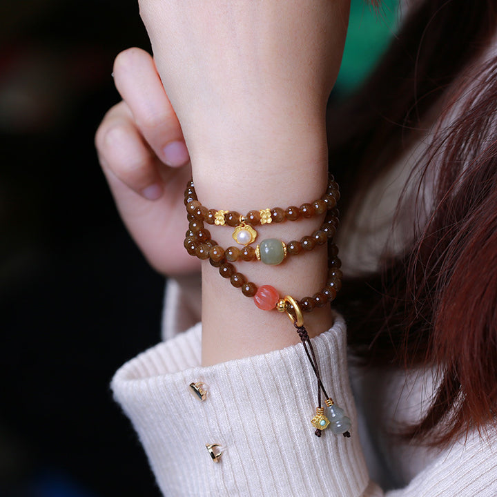 Jade Butterfly Gourd Prosperity Luck Bracelet Necklace