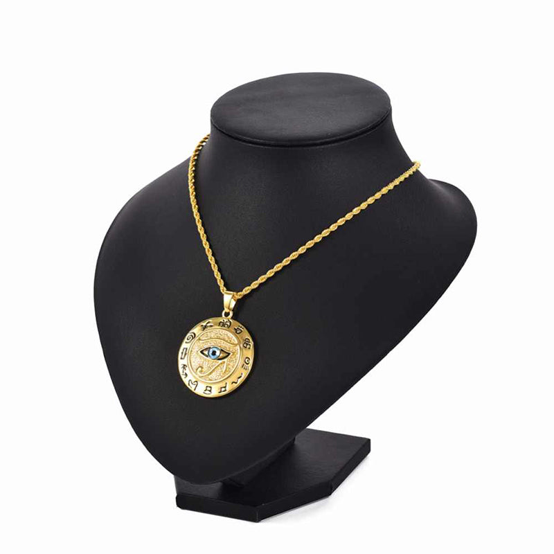 Buddha Stones Eye of Horus Protection Necklace Pendant