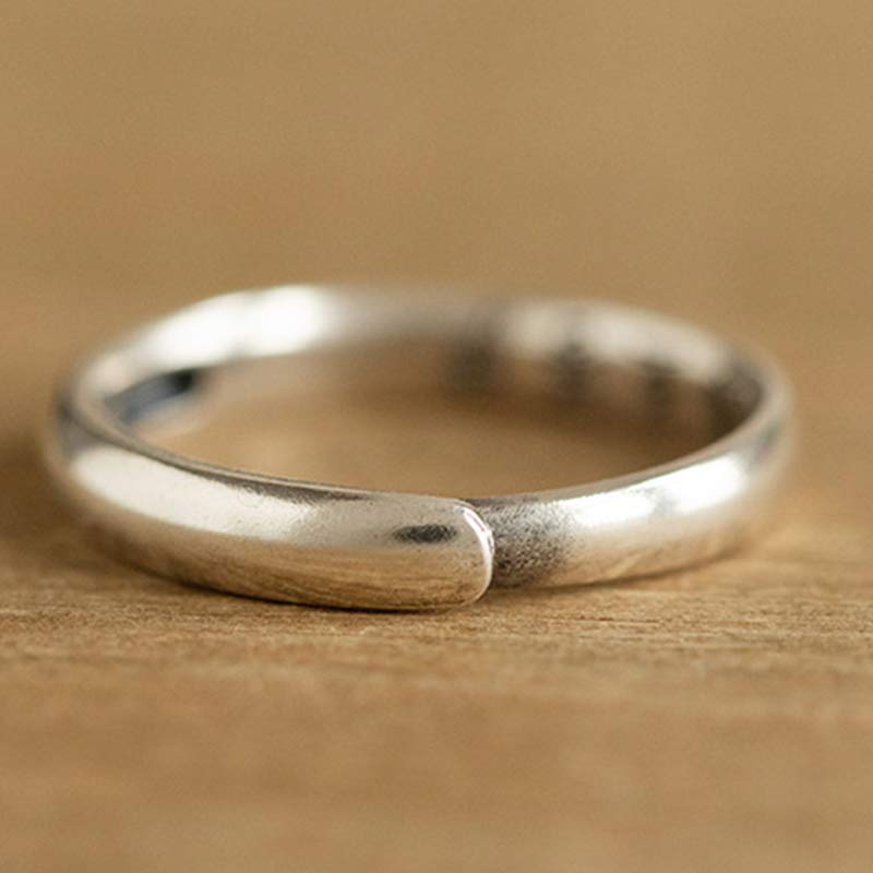 925 Sterling Silver Chinese Zodiac Natal Buddha Blessing Couple Ring