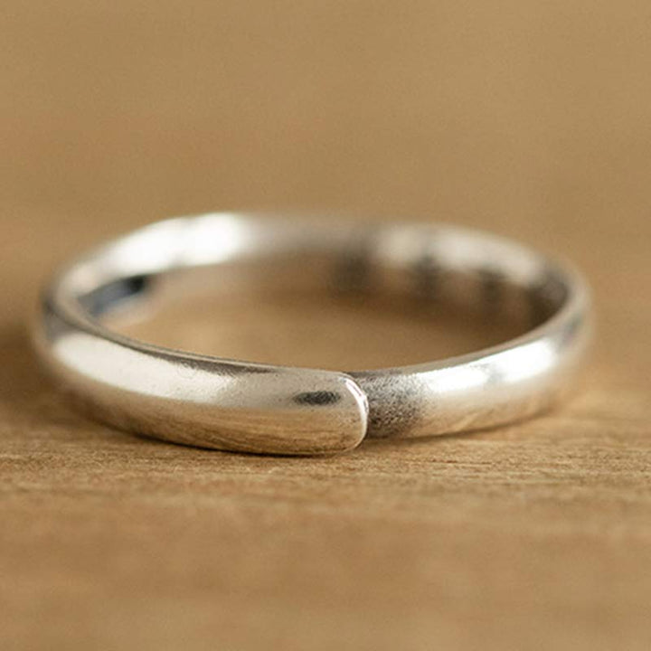 925 Sterling Silver Chinese Zodiac Natal Buddha Blessing Couple Ring