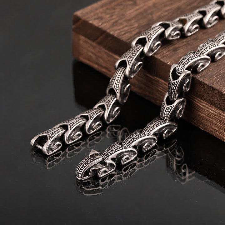 Dragon Pattern Titanium Steel Protection Necklace Pendant Bracelet - image 16