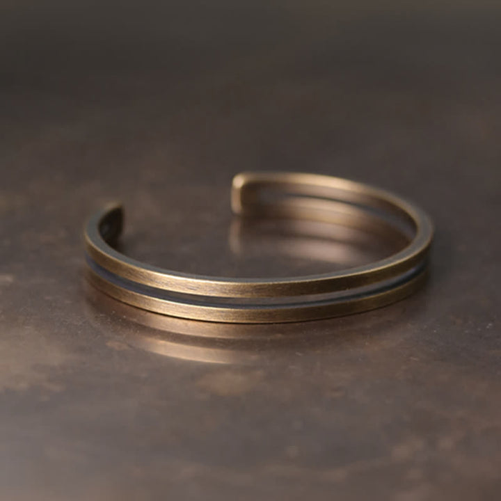 Buddha Stones Rustic Copper Luck Viking Cuff Bracelet - image 8