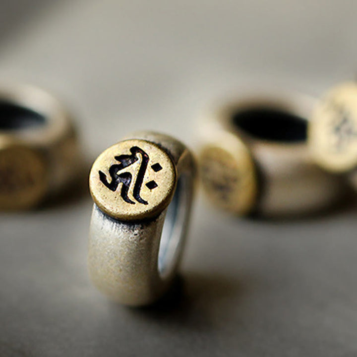 Buddha Stones 925 Sterling Silver Chinese Zodiac Natal Buddha White Crystal Meditation Triple Wrap Bracelet - image 5