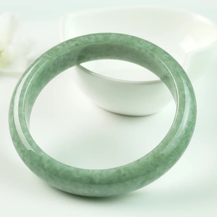Buddha Stones Natural Jade Luck Wealth Bangle Bracelet - image 7