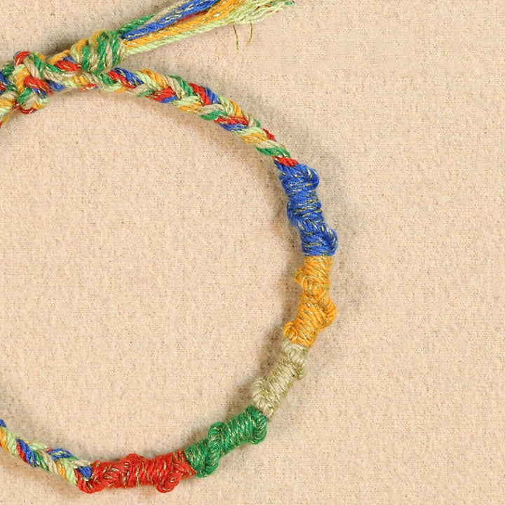 Buddha Stones Multicolor Rope Dragon Good Luck Tibetan Bracelet - image 2