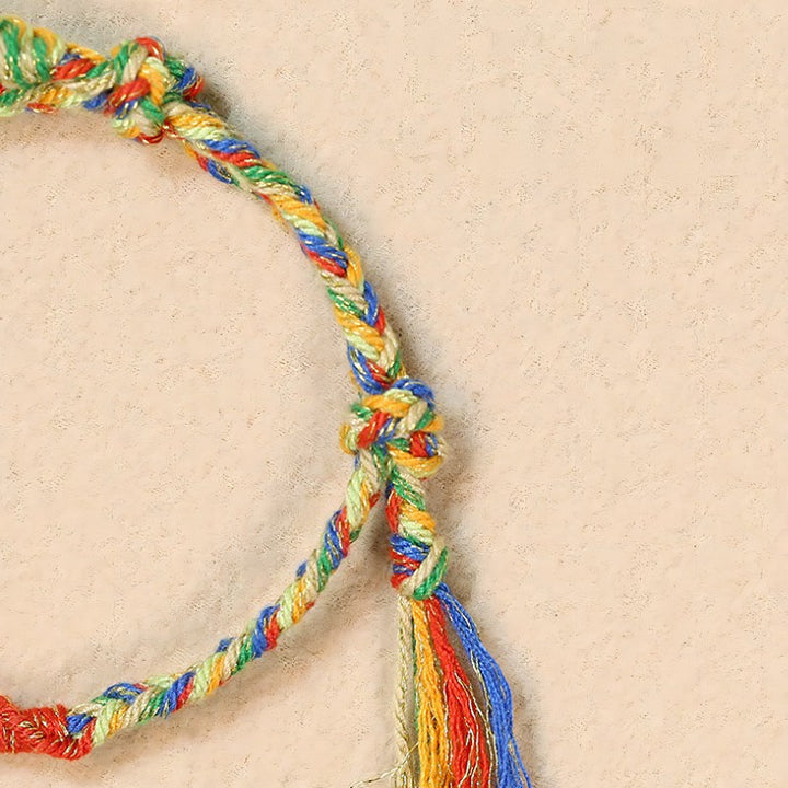 Buddha Stones Multicolor Rope Dragon Good Luck Tibetan Bracelet - image 3