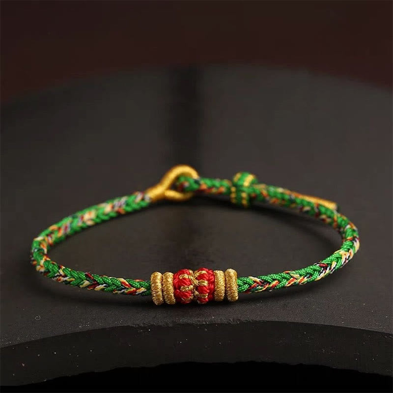 Buddha Stones Handmade Colorful Rope King Kong Knot Braided Luck Bracelet - image 13