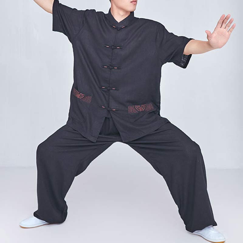 Buddha Stones Meditation Zen Prayer Spiritual Tai Chi Qigong Practice Unisex Embroidery Clothing Set - image 26