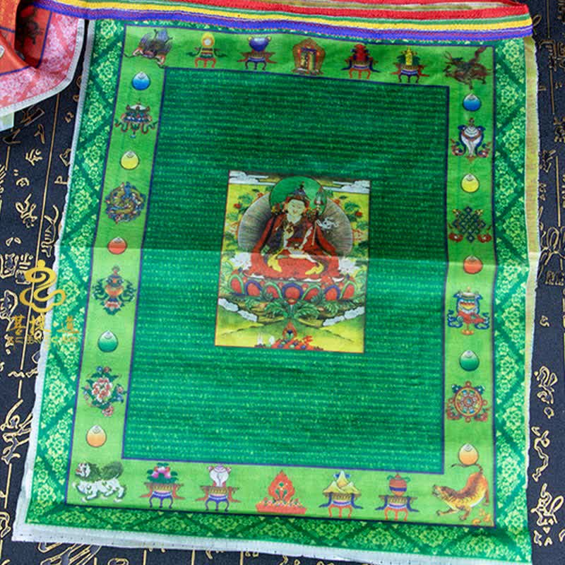 Tibetan 5 Colors Windhorse Buddha Tara Scriptures Healing Auspicious Outdoor Prayer Flag