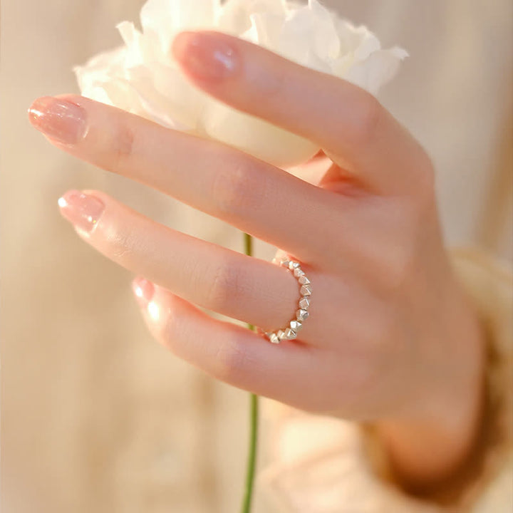 925 Sterling Silver Beaded Blessing Ring