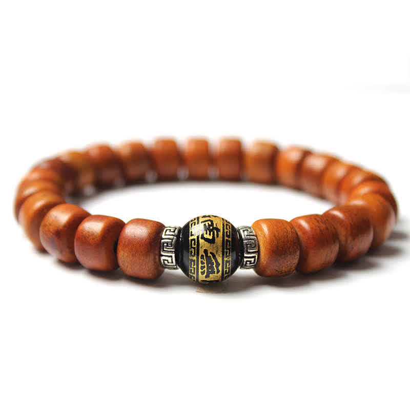 Buddha Stones Tibetan Bone Beads Om Mani Padme Hum Strength Bracelet