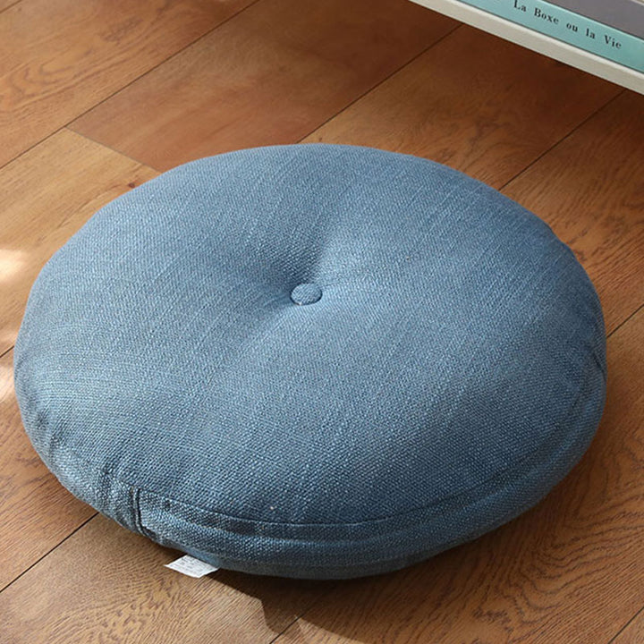 Lotus Simple Pattern Linen Meditation Seat Cushion Home Living Room Decoration - Detachable - 40cm*10cm - LightBlue - image 11
