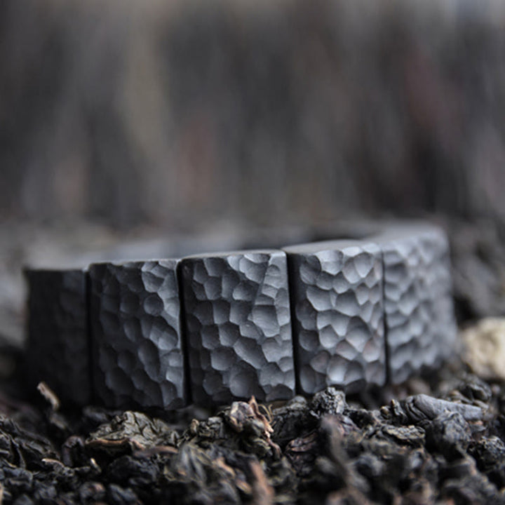 Buddha Stones Vintage Ebony Wood Texture Peace Couple Bracelet - image 5