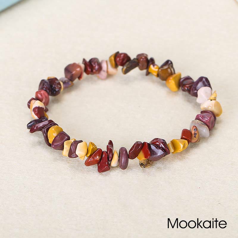 Natural Irregular Shape Crystal Stone Warmth Soothing Bracelet