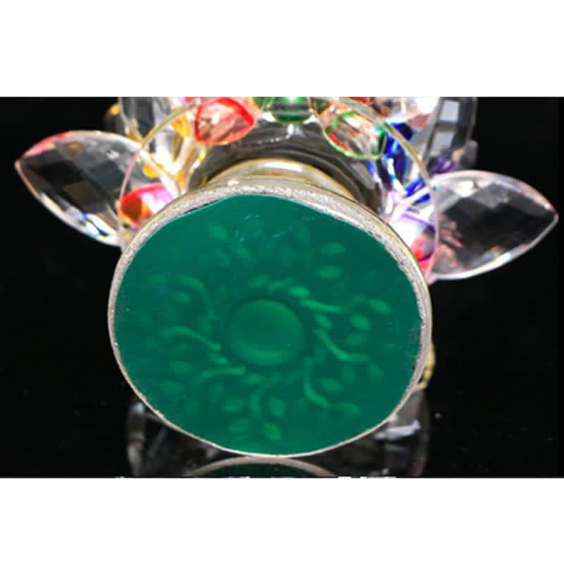 Lotus Flower Crystal Candle Holder Home Office Offering Decoration - image 4