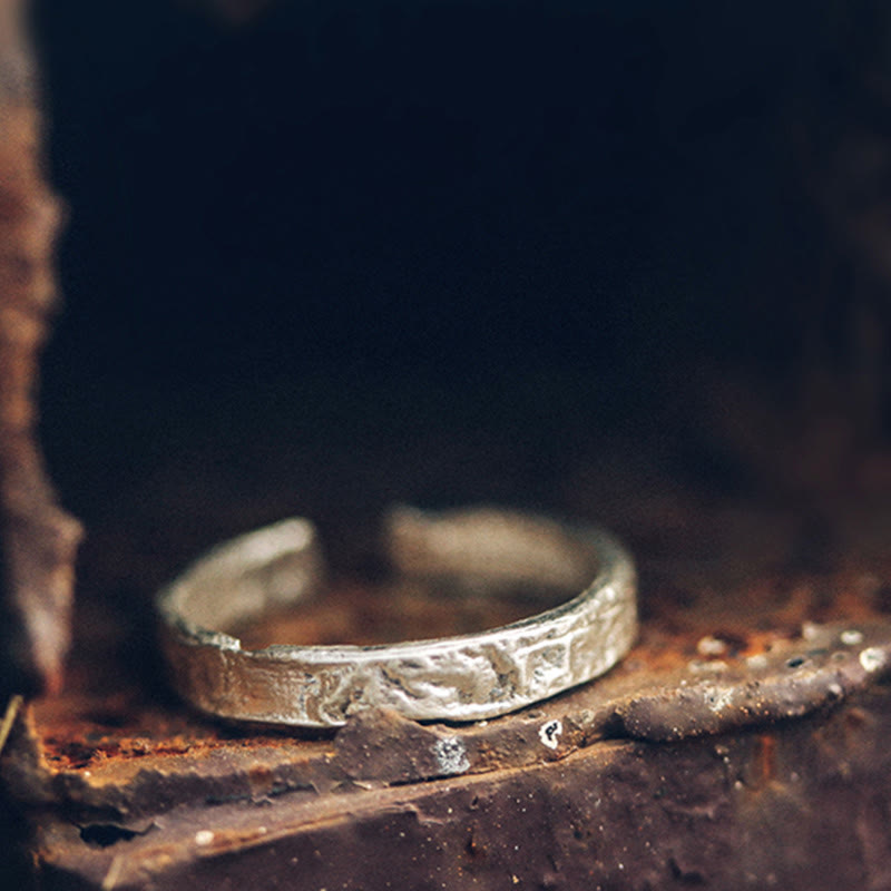 925 Sterling Silver Simple Design Blessing Couple Ring - image 3